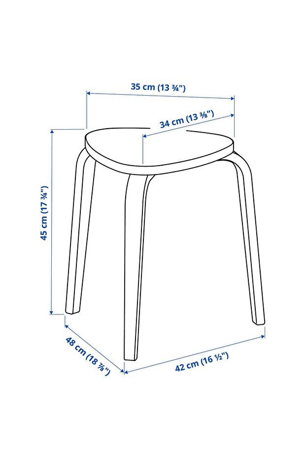 KYRRE Stool, off-white - 6