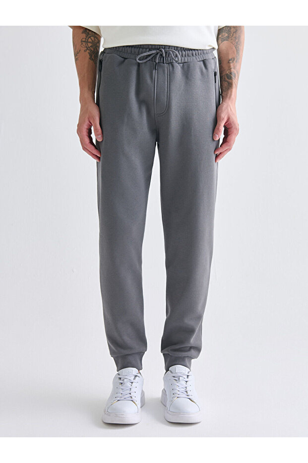 Slim Fit Erkek Kalın Jogger Eşofman Altı - 2