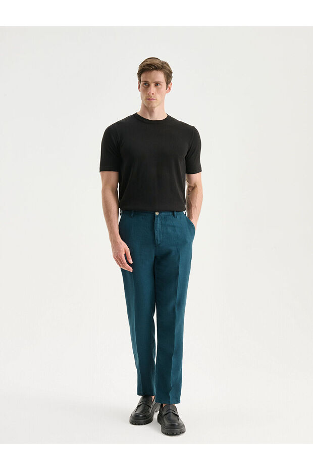 Standard Fit Linen Men's Trousers