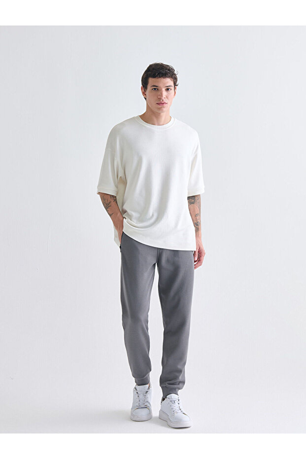 Slim Fit Erkek Kalın Jogger Eşofman Altı - 1