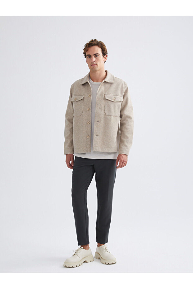 Petrol Slim Fit Men's Trousers