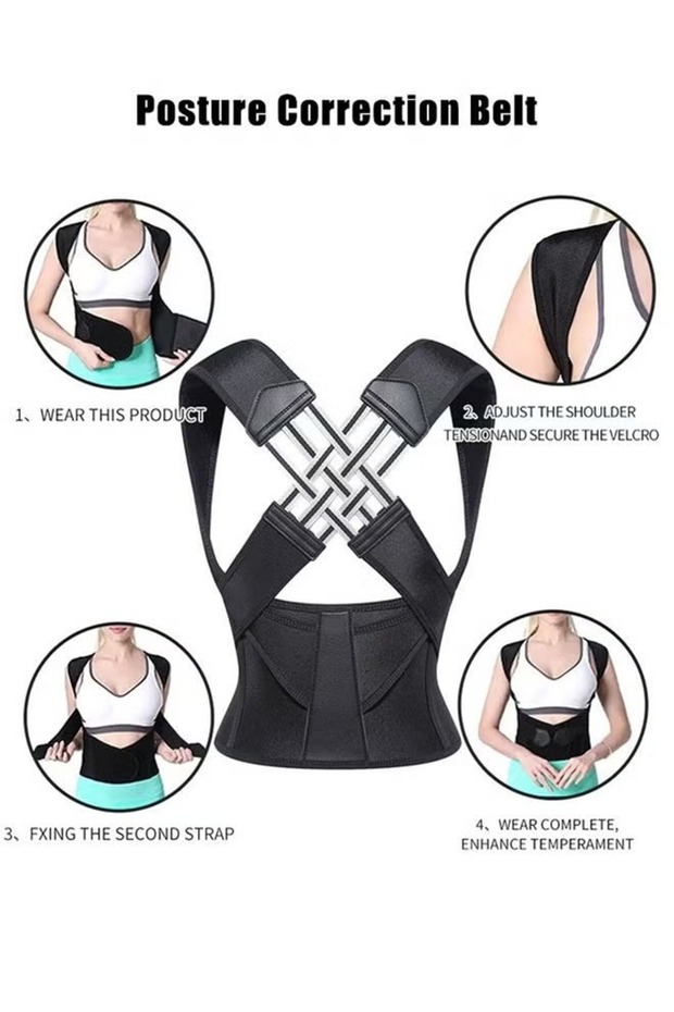 Back Posture Corrector Belt - Adjustable, Invisible, Breathable Design for Spine Alignment (L) - 5