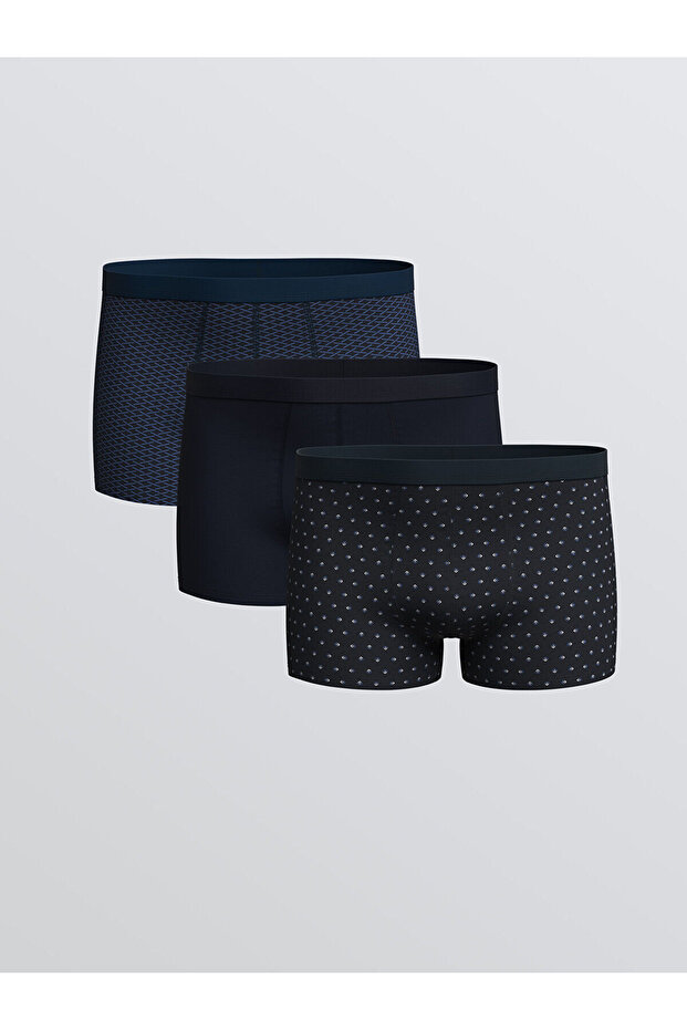 Standard Mold Cotton Flexible Men's Boxers 3-Piece