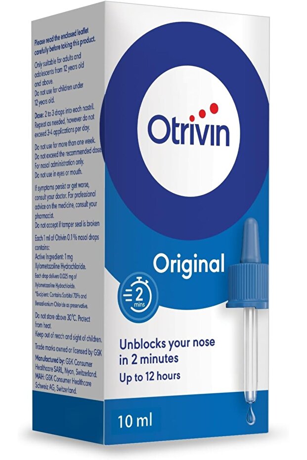 0.1% Adult Nasal Decongestant Drops 10 ml