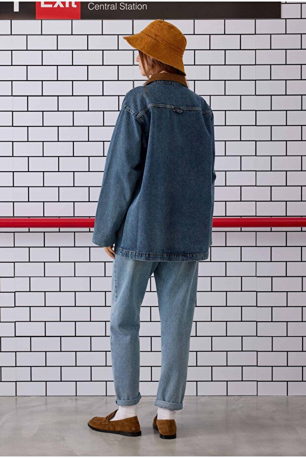 Denim Barn Ceket - 4