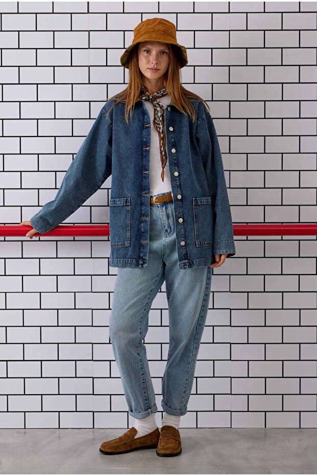 Denim Barn Ceket - 6
