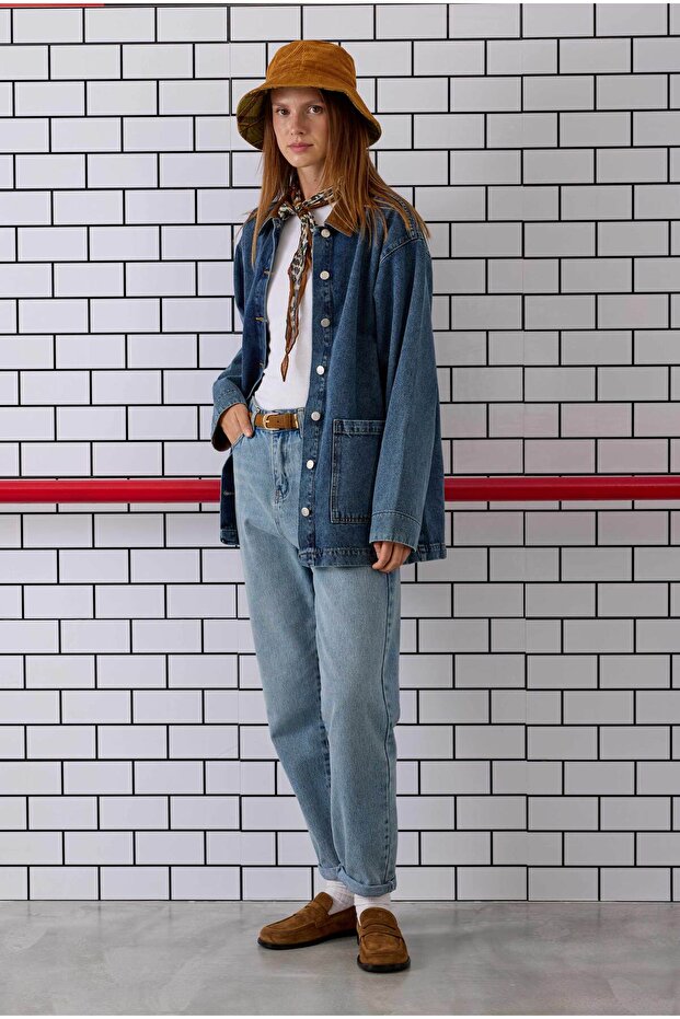Denim Barn Ceket - 7