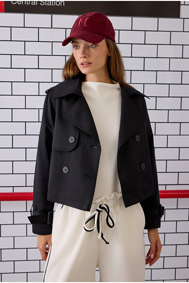 Trenci scurt negru - 3