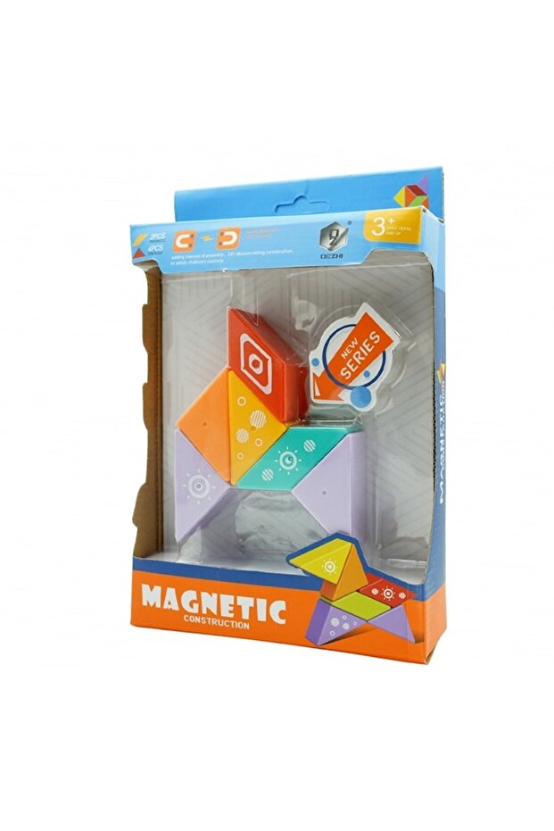 Set 6 piese de construcție magnetice, Soluție OPTIM, Inteligent, Educațional - 2