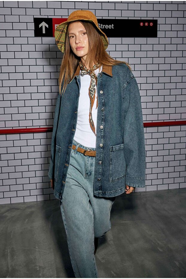 Denim Barn Ceket - 1