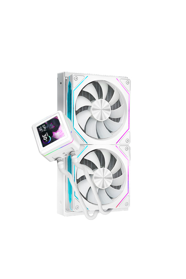 AquaForge V2 240MM Beyaz ARGB LCD Ekranlı İşlemci Sıvı Soğutucu - 3