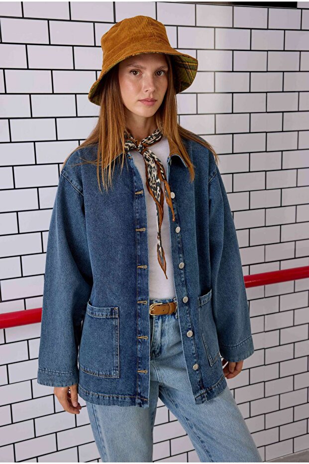 Denim Barn Ceket - 5