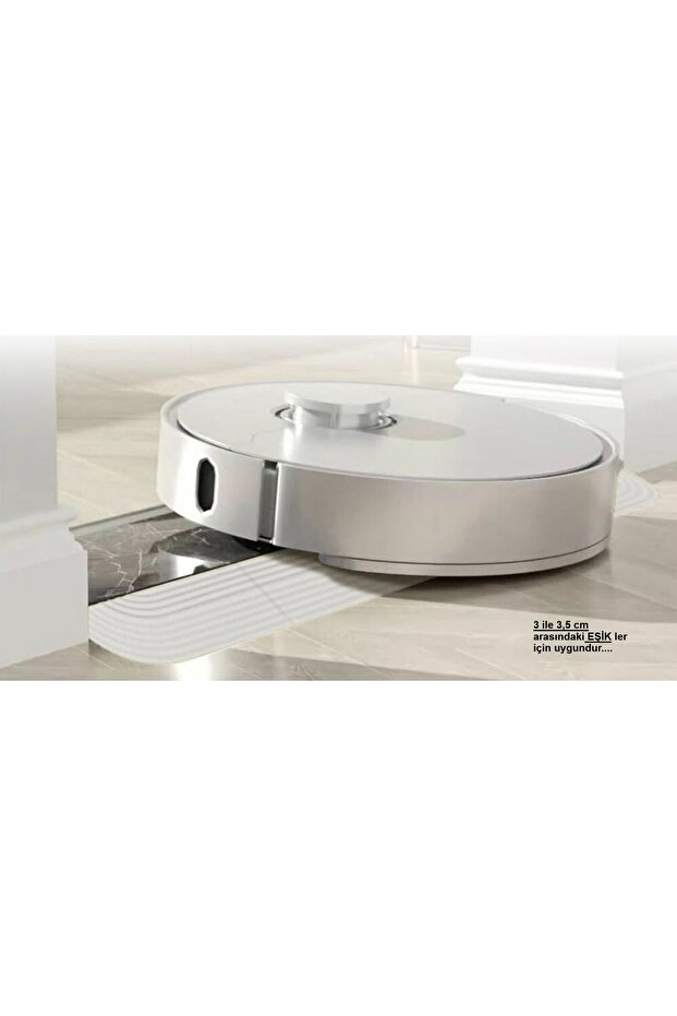 2,9 cm Yükseklikte ((BEYAZ)) TÜM ROBOT SÜPÜRGE, TEKERLEKLİ SANDALYE 'ler için KAPI EŞİK RAMPASI - 1