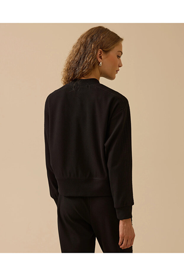 Hakim Yaka Çıtçıt Düğmeli Ceket - 3