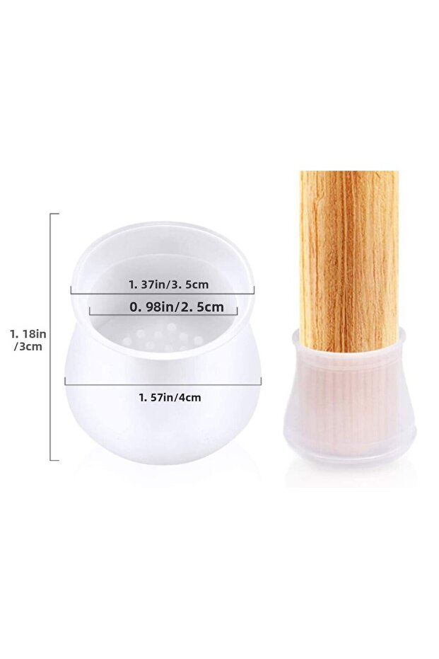 واقي قدم كرسي الطاولة 12 قطعة - 5