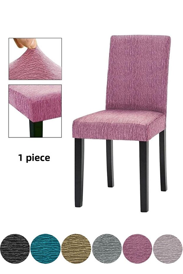 Jakarli Chair Cover Stick Pattern High Elasticity Chair Cover (1 Piece)