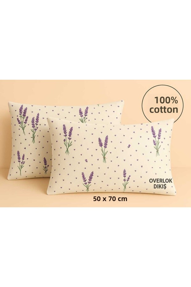 Pillowcase 2 Pieces 100% Cotton Cotton Zipper Closure Overlock Stitch Luxury Case