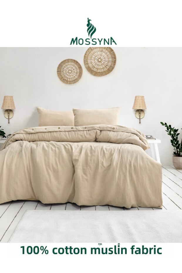 100% Cotton Muslin Double Duvet Cover Set