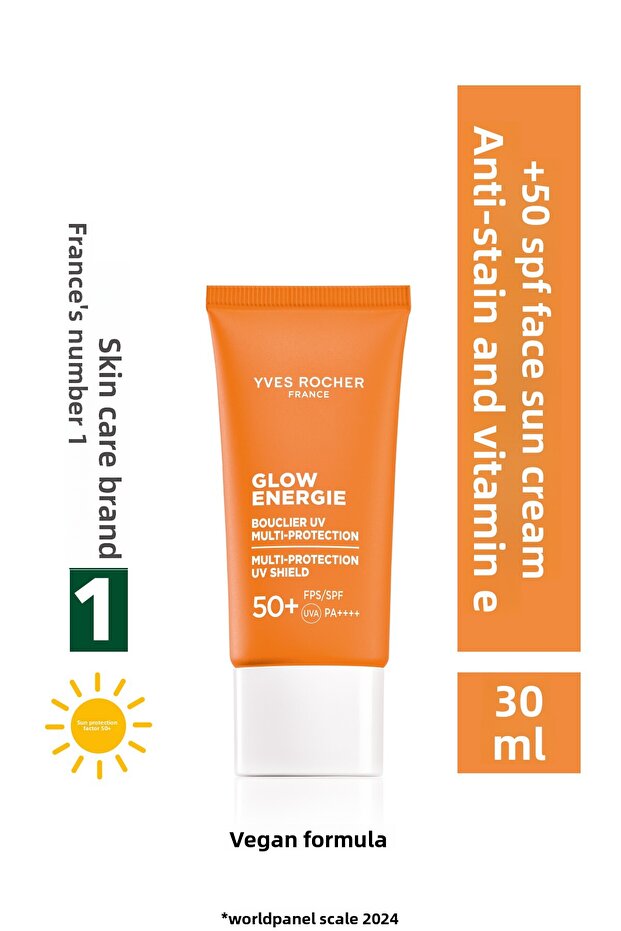 Leke Karıştı 50 Spf Facial Sunscreen - Vitamin E - Illuminating Antioxidant Complex Glow Energie 30ml