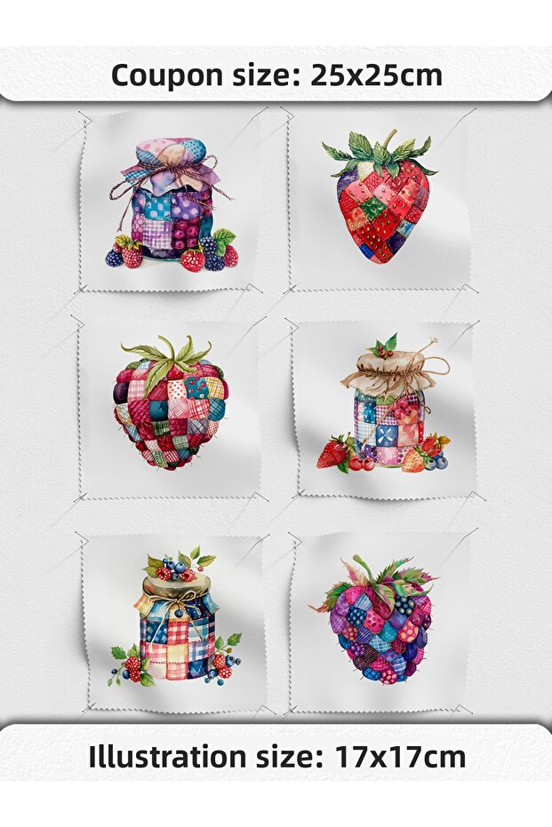 Patchwork Fabric Set – 100% Cotton Patterned Fabric Coupons for Sewing and Hobby - 4