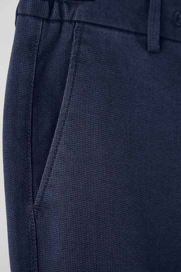 Lacivert Regular Fit Dokulu Rahat Erkek Pantolon TMNAW26PL00007 - 7