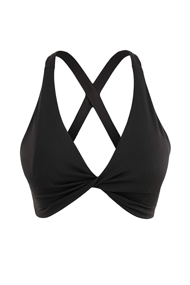 Siyah 2'li Destekli/Şekillendirici Askılı Örme Spor Sütyeni-Üst/Bluz Takım THMSS25SS00021 - 6