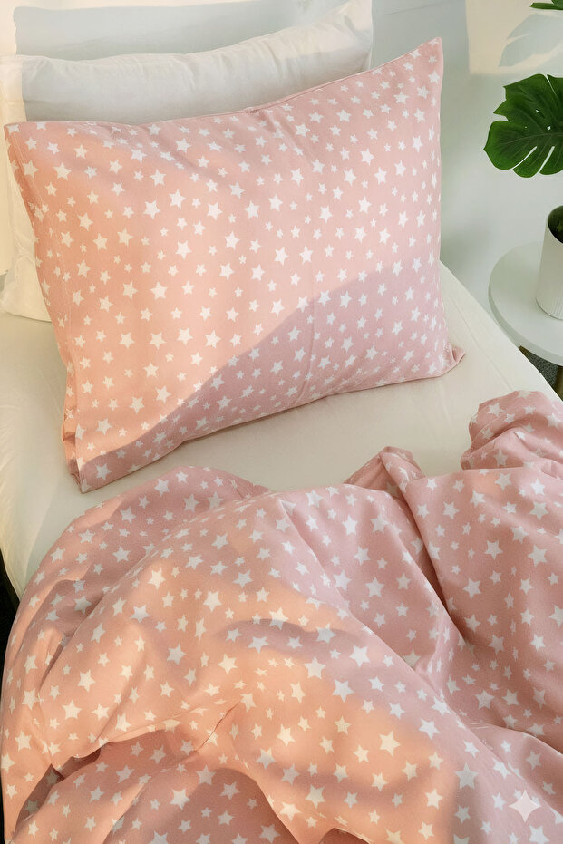 Mimosa Tek Kişilik Nevresim Seti - Pudra - 4