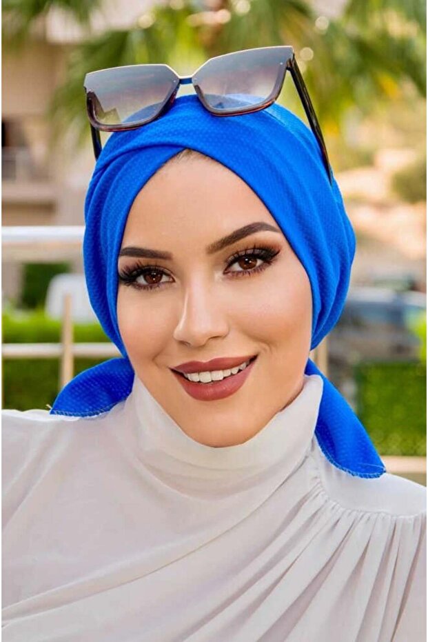 Saks Mavi Çapraz Bone - 1