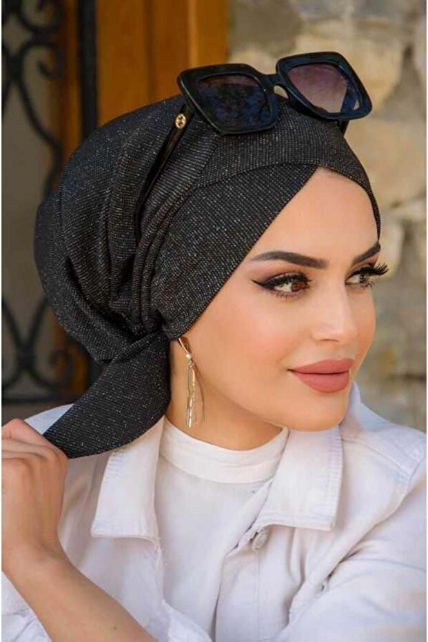 Siyah Simli Çapraz Bone - 3