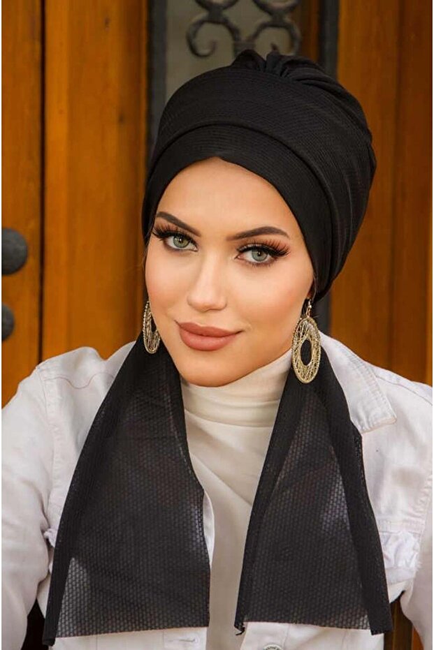 Siyah Atkılı Bone - 2