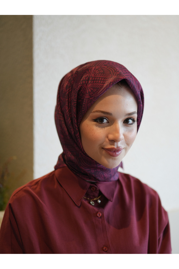 ÇİNİ DESEN SOFT EŞARP - 1