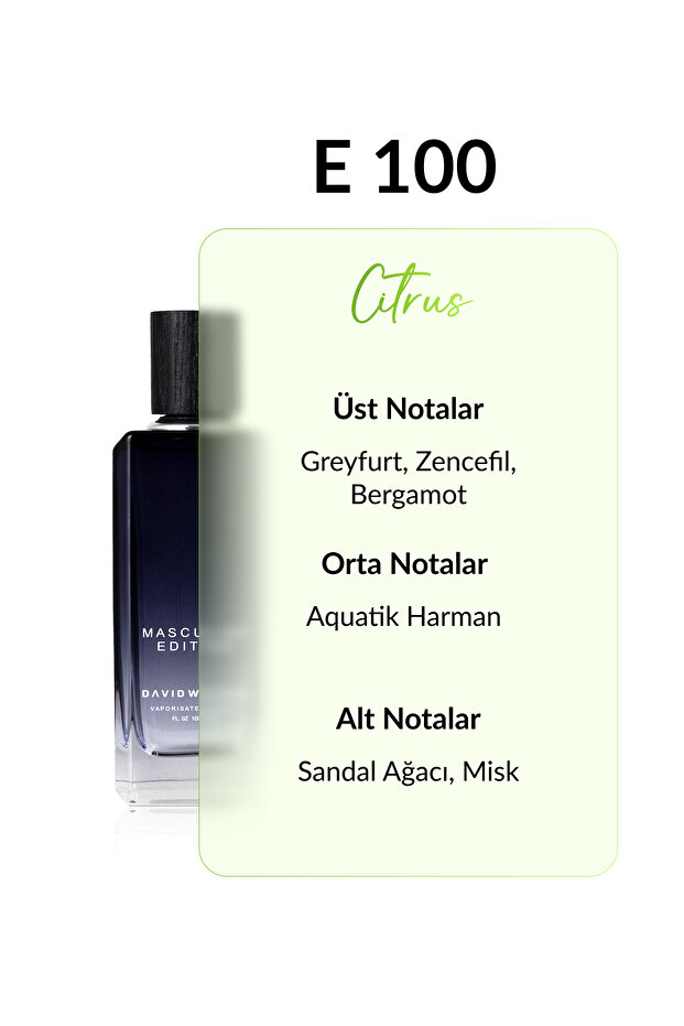 E100 Benust 100 ml Erkek Parfüm | Citrus - 3