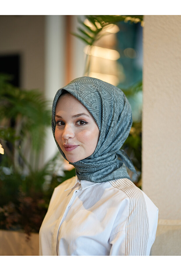 ÇİNİ DESEN SOFT EŞARP - 1