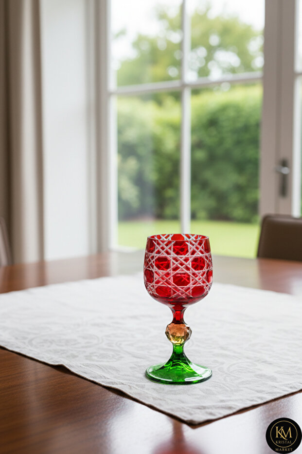 Bohemia Kristal Yeni Yıl Özel Üretim Petek Desenli Bardak Mixed Color Model - 1