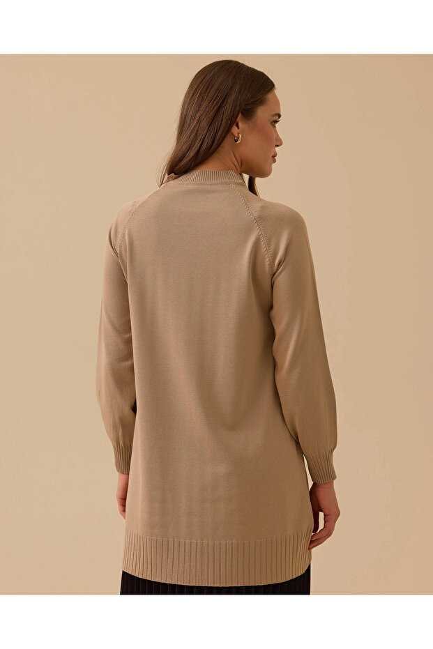 Uzun Kollu Basic Triko Tunik - 3