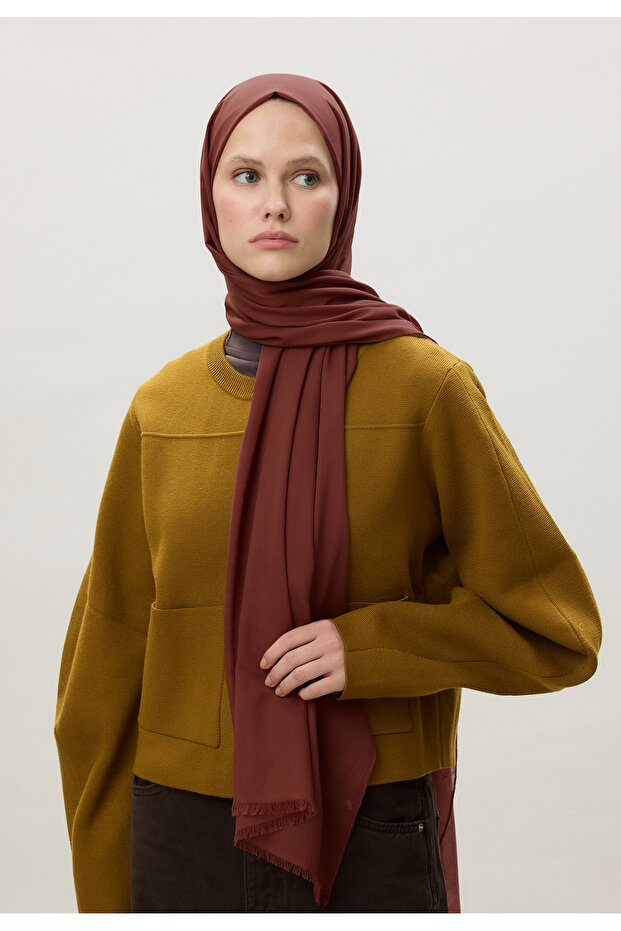 Ruby Thin Cotton Voile Shawl - 1