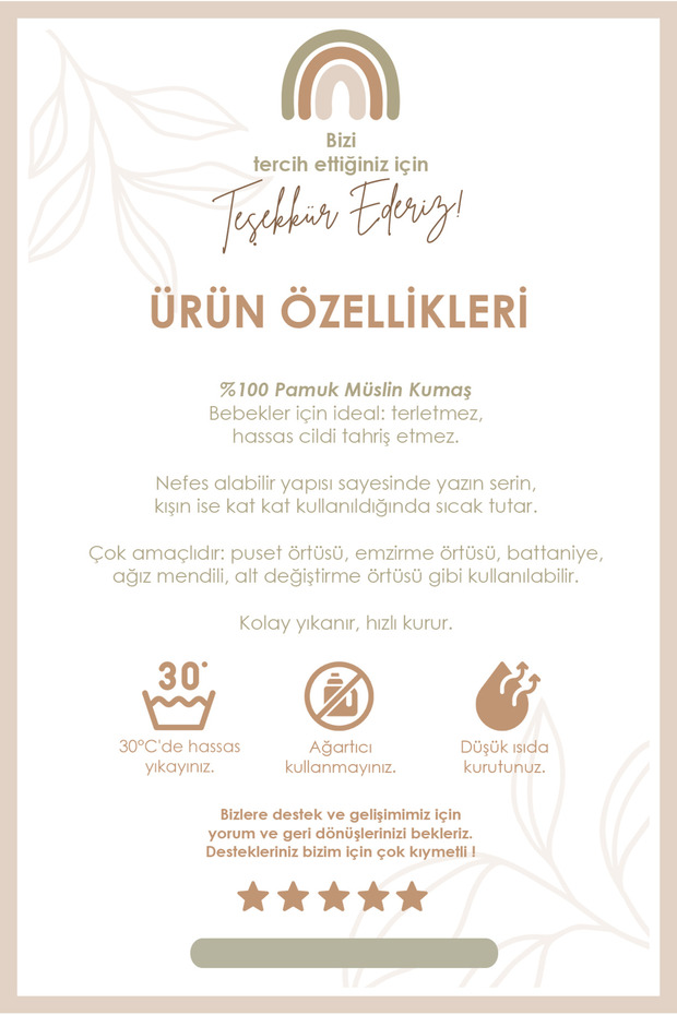 Çift Taraflı Çift Katlı Müslin Ve Pike Puset Örtüsü & Minderi - 5