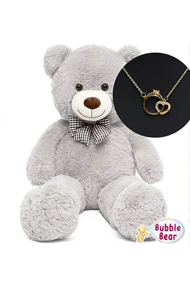 90 Cm Papyonlu Peluş Ayıcık - 1