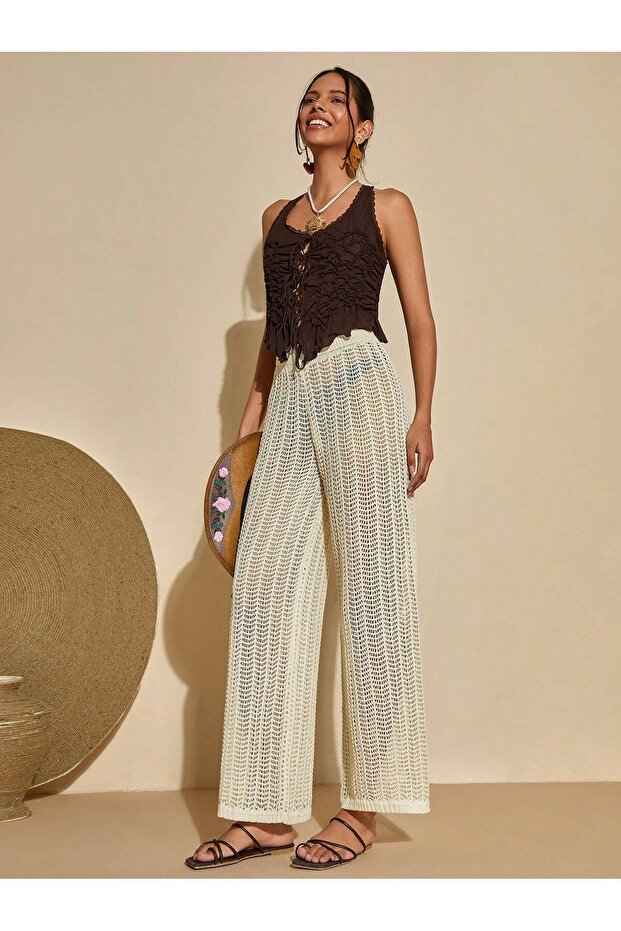 Summer Beach Pants with Openwork - 1