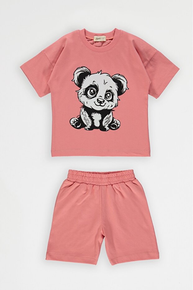 طقم شورت صيفي بنقشة الباندا - 2