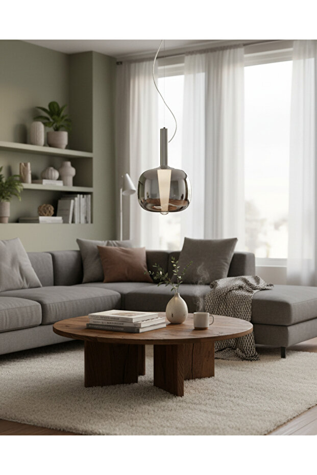 Özcan Aydınlatma 3437-1A-02 Shine Tekli Sarkıt Krom - 2