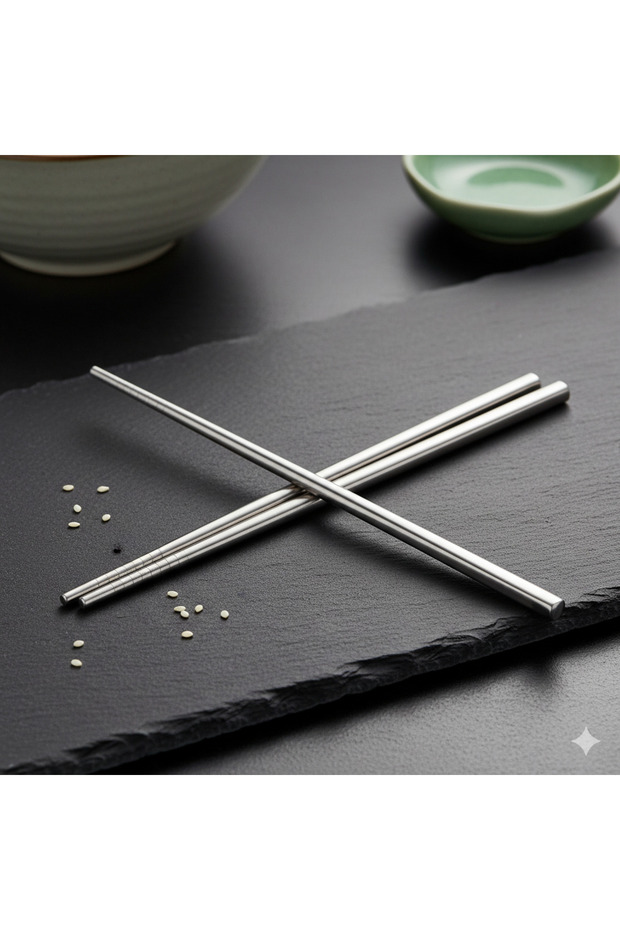 Chopstick Stainless Steel Chopsticks X 2 Pairs 22 cm