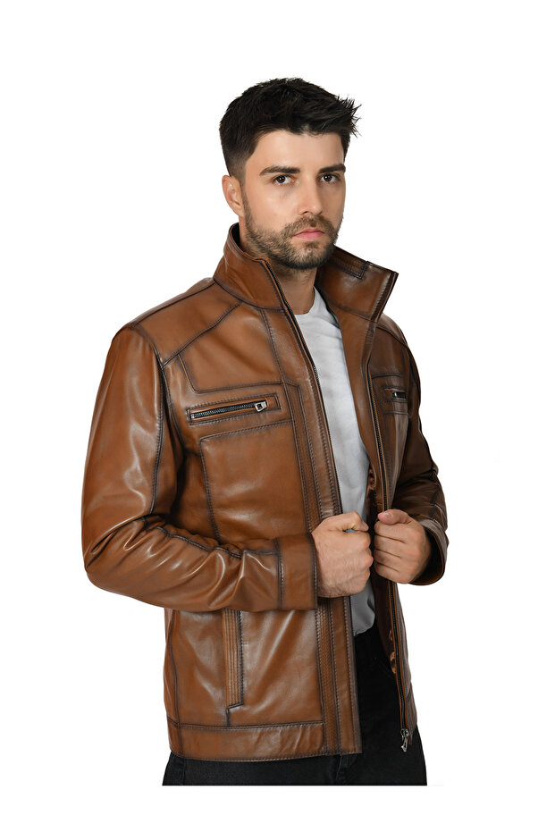 سترة جلدية للرجال 7006 - 5