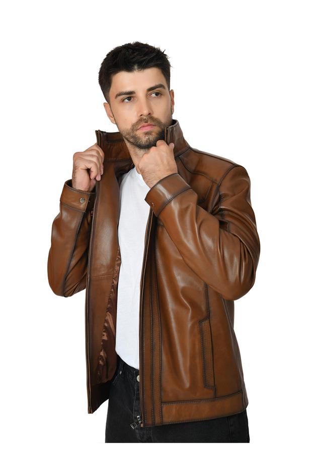 سترة جلدية للرجال 7006 - 6