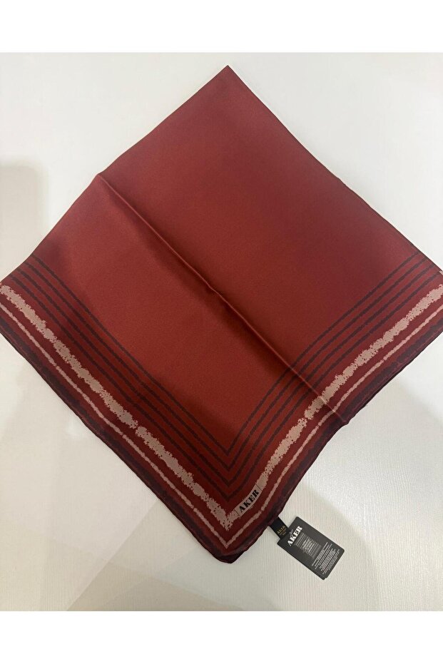 KENARI ŞERİTLİ İPEK EŞARP - 1