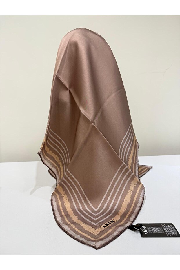 KENARI ŞERİTLİ İPEK EŞARP - 2