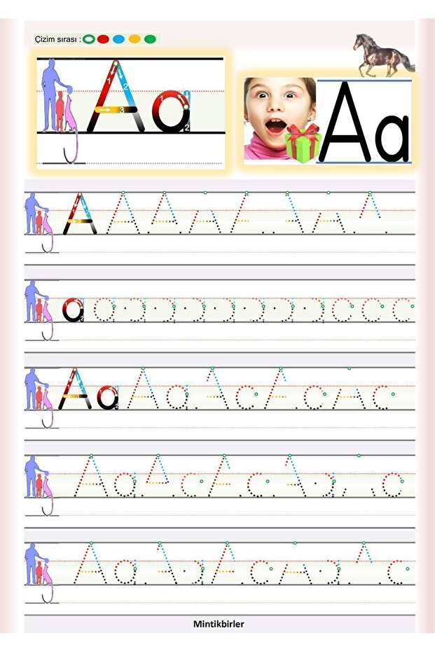 Preschool 1St Reading and Writing Teaching in the Classroom Activity Activity Preparation Notebook Book Writing 1 Full Set - 4