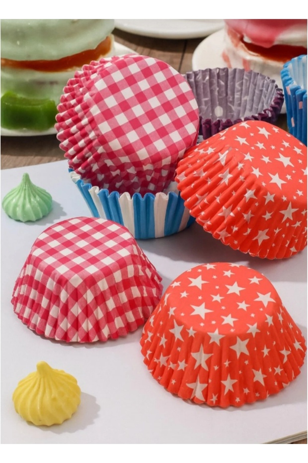 100 Adet Kağıt Kek Kapsülü | Muffin Cupcake Kek Kapsülü | 100'lü Kağıt Kek Kalıbı - 1