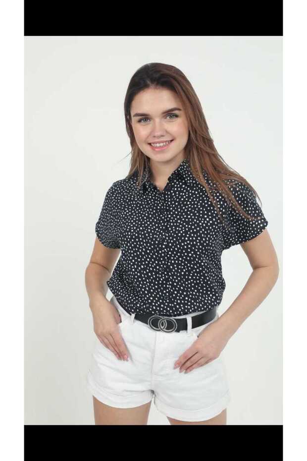 قميص الخفافيش منقوشة مربع - 1