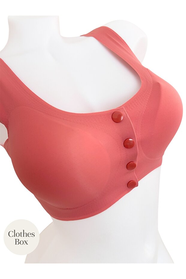 حمالة صدر بقفل أمامي مع وسادة قابلة للإزالة مقطوعة بالليزر - 5